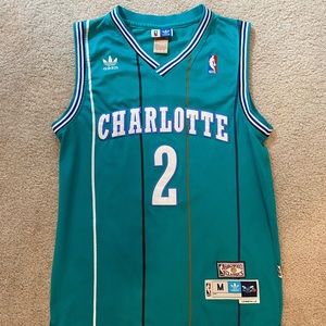 Like New - Vintage Adidas Charlotte Hornets Larry Johnson Jersey - Size Medium